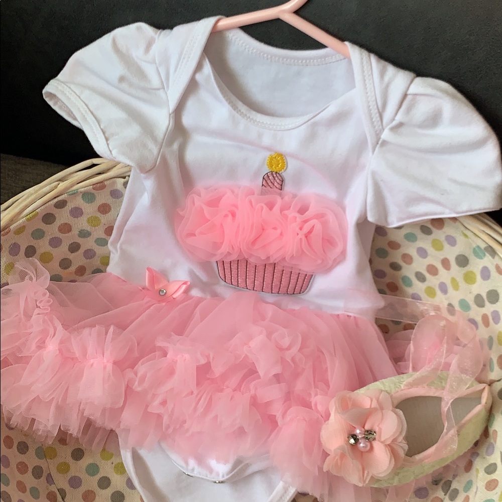 Baby’s 1st tutu with matching shoes